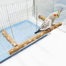 Large Natural Pepper Wood Parrot Stand Branch, Wooden Perch for Parakeet Cockati