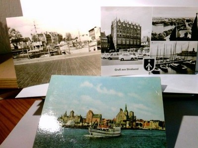 Stralsund. 3 x Alte Ansichtskarte / Postkarte s/w. u. farbig, gel. 1964 / 70 ung