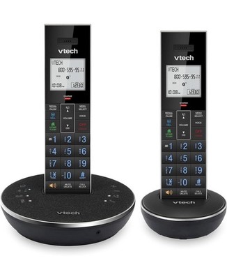 VTech LS6381-2 2 Handset Connect to Cell with Answering System & Bluetooth Black