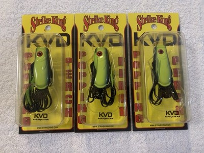 (LOT OF 3)  STRIKE KING KVD POPPING PERCH 1/2oz. BUTTOMS UP PERCH NIP