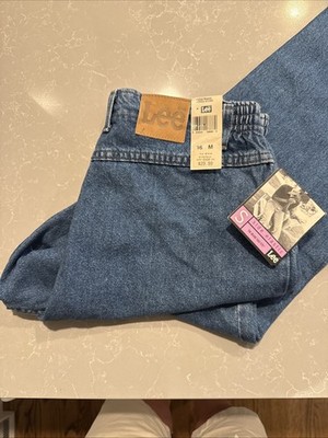 Lee Women Side Elastic Jean Vintage NWT Size 16M Medium Pepper Stone 350 5944