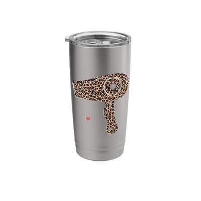 Premium Hair Stylist Leopard Dryer Insulated Stainless Steel Tumbler Gift