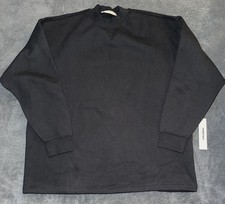 Essential Fear Of God Sweater Mens M Black Mock Neck Pullover Sweatshirt