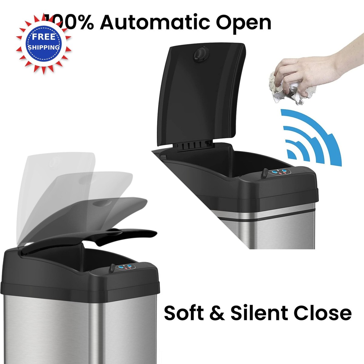 Sensor Trash Can Lid Replacement for iTouchless Models IT13MX