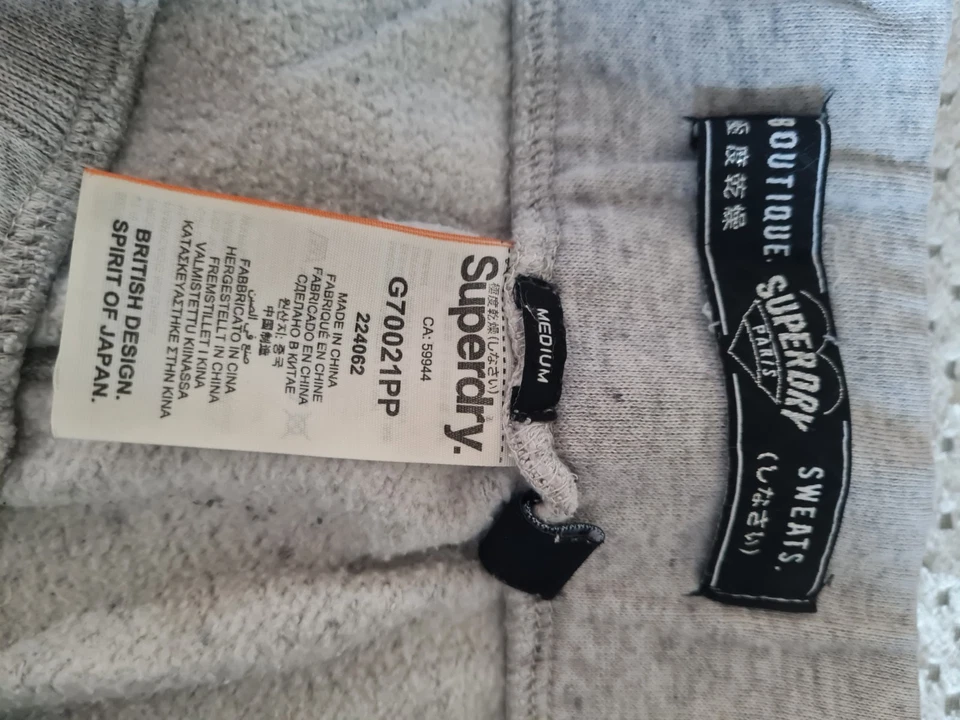 Womens Grey Superdry Jogging Bottoms Size M - Image 3 of 3