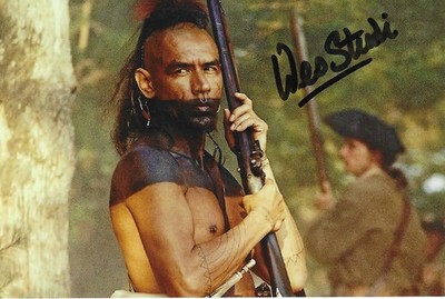 Wes Studi (Last of the Mohicans) signed colour photograph
