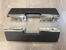 Pair 1965-1967 Impala Caprice Front Door Arm Rest Pad Base Assembly Black Chrome Pair 1965-1967 Impala Caprice Front Door Arm Rest Pad Base Assembly Black Chrome