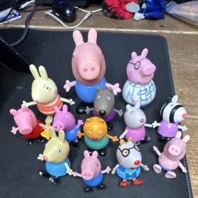 Peppa Pig Mixed Lot 12 Action Figures Plastic