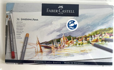 New FABER-CASTELL Watercolor Pencils Goldfaber Aqua Made in Germany 36 Colors