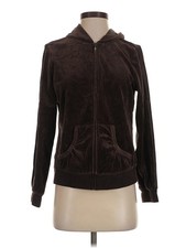 Active Women Brown Zip Up Hoodie S