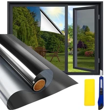 One Way Mirror Tint Window Film Privacy Protect UV Reflective Sun Block FIT Home