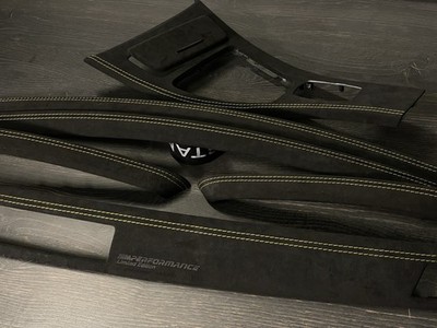 BMW E90 E91 ALCANTARA Yellow Stitching interior trim set kit LHD CIC