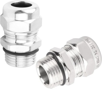 2 Pcs 1/2'' NPT Stainless Steel Waterproof Cable Gland, IP68 Waterproof Adjustabl