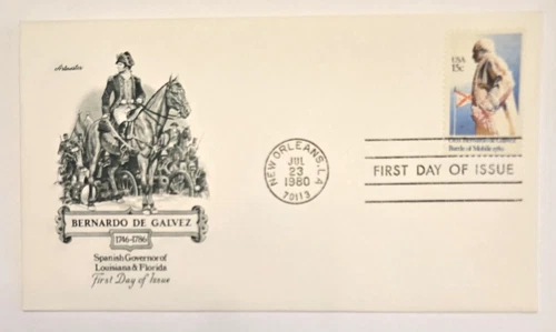 First Day of Issue Artmaster Bernardo De Galvez Spanish Governor 1746-1786