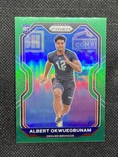 2020 Panini Prizm Albert Okwuegbunam Denver Broncos Prizm Green Rookie #316