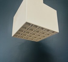 Lampe suspension industrielle Philips – années 70 Space âge  métal