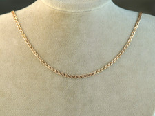 Halskette "Doppel Rombo" Diamantschliff, 45 cm, aus Rotgold 585° + Schmuck-Etui