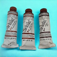 LotC: Vintage Unused Grumbacher PreTested Oil Paint Indian Red x1  Light Red x2