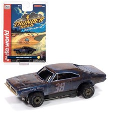 SC416-2BLU Auto World Thunderjet 1969 Dodge Charger Dark Blue HO Scale Slot Car