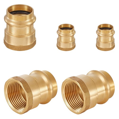5 PCS 1/2 Inch Copper Press Female Adapter Fitting 1/2 Press Fit x 1/2 FNPT