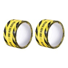 Caution Warning Tape DO NOT ENTER Marking, 82 Ft x 2 Inch(LxW),Yellow Black 2pcs