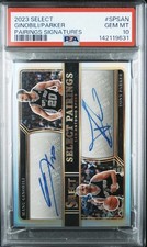 2023 Panini Select Ginobili/Parker Select Pairing Signatures /49 PSA 10 Spurs 