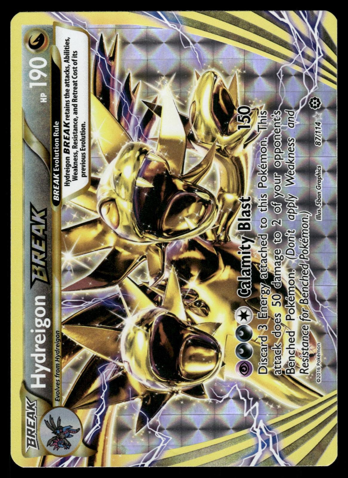 Hydreigon BREAK 87/114 BREAK Rare Steam Siege Pokemon Holo Near Mint