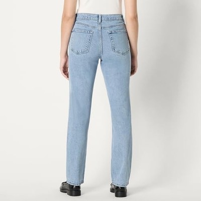 AMAZON ESSENTIALS WOMEN'S MEDIUM STRETCH - SIZE: 12 - ICED BLUE LIGHT WASH