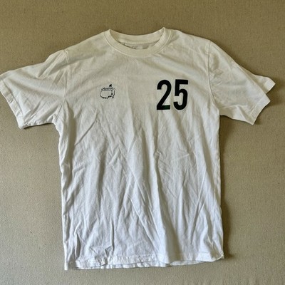 2025 Masters Caddie Shirt Mens Small White Augusta Golf American Needle