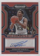 2022-23 Prizm Draft Picks College Penmanship Red /199 Jermaine Samuels Auto y8h