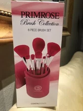 COASTAL SCENTS Primrose Brush Collection 8 Piece Brush Set with Holder NIB