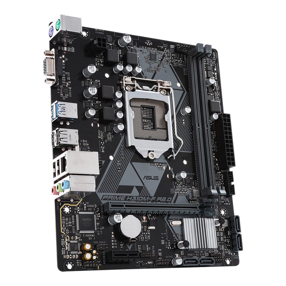 ASUS PRIME H310M-F R2.0 Motherboard Intel H310 LGA 1151 DDR4 Core D-Sub uATX - Image 4 of 4