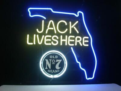 Florida FL State Map 20''x16'' Neon Light Sign Lamp Beer Bar Pub Open Real Glass