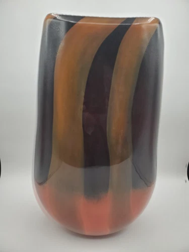 MSM Large Heavy Oggetti Murano 16" Vase Signed R. Pele