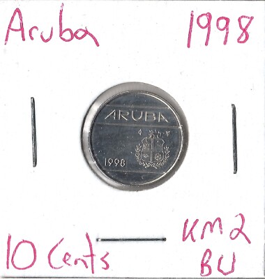 Coin Aruba 10 Cents 1998 KM2