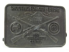 VTG 1970's Belt Buckle NRA Whittington Center Shooting for our Future