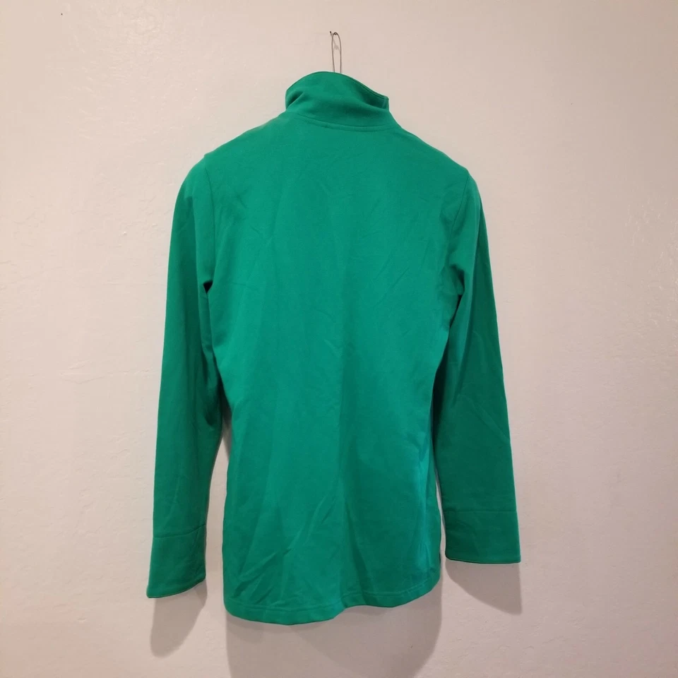 Quacker Factory Womens Full-Zip Jacket & Tank Top Set Small Green w/ Gold Trim - Image 3 of 4