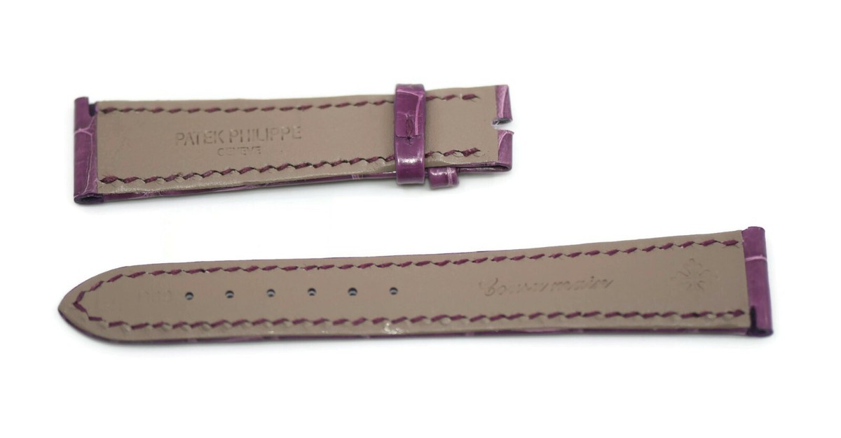 Patek Philippe レザーベルト Patek Philippe Purple Leather Strap 17mm | eBay