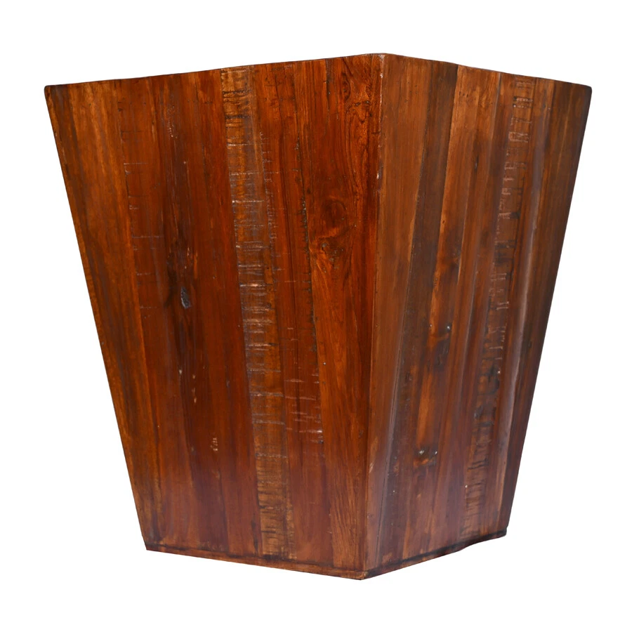 Reclaimed cone shaped 18 inch Square Side table | Accent Table | End Table - Image 4 of 4