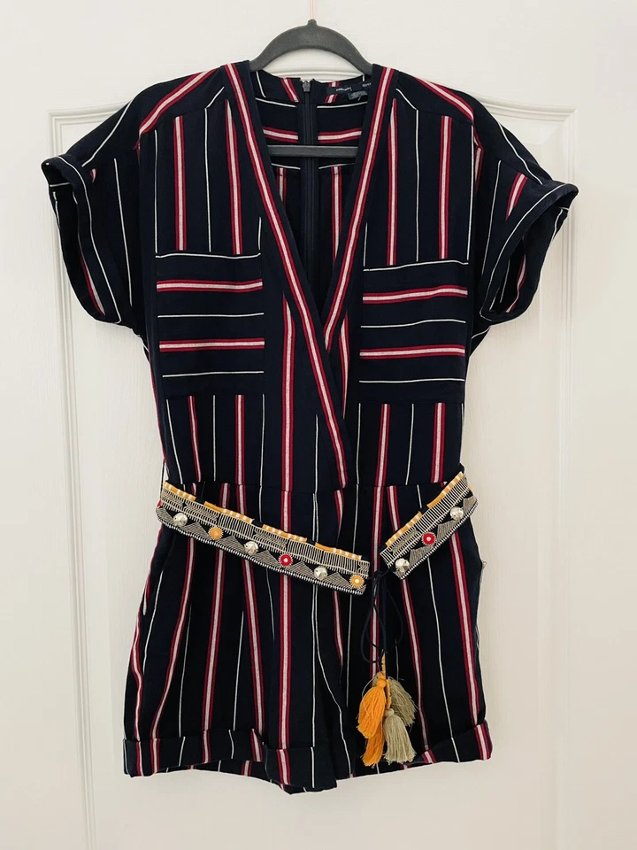 French Connection cotton strip romper 4. orig $158 - Image 3 of 4