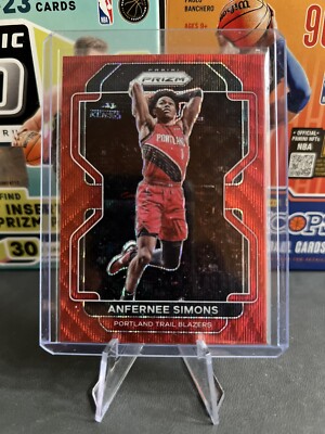 2021-22 Panini Prizm Ruby Wave Prizm Anfernee Simons Portland Trail Blazers