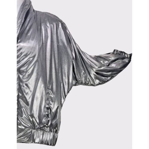 VTG Silver Jacket ONE SIZE MC Hammer Performance Style Las Vegas Reflections 90s - Picture 3 of 11