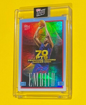 #ad 2023 24 Topps Now Basketball Joel Embiid 70 POINTS Philadelphia 76ers #JE1 SP 🔥 $24.99