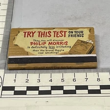 Rare Matchbook Philip Morris  Call For Philip Morris  Try This Test gmg Unstruck