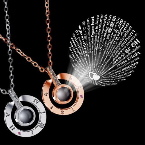 I LOVE YOU in 100 languages Pendant Necklace For Memory of LOVE Xmas Gift AU - Picture 4 of 12