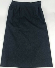 Vintage Pendleton Gray/Blue Wool A Line Skirt Pencil Womens Size 10 Lined