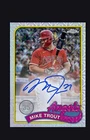 🔥 2024 Topps Chrome Series 1 ⭐️ MIKE TROUT 1989 35Th Auto Silver Mojo Bunt Card