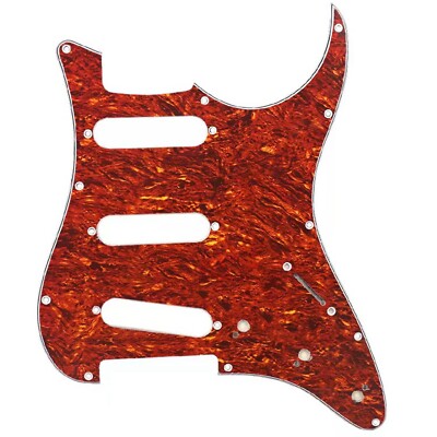 3Ply SSS 11 Holes Strat Electric Guitar Pickguard for FD Guitar tortoiseshell