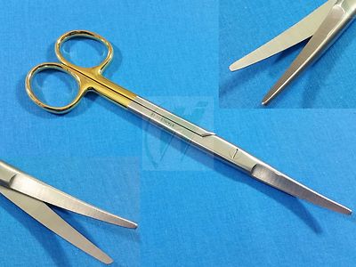 GOLD HANDLE PREMIUM QUALITY MAYO DISSECTING SURGICAL SCISSORS 6.75'' CURVED