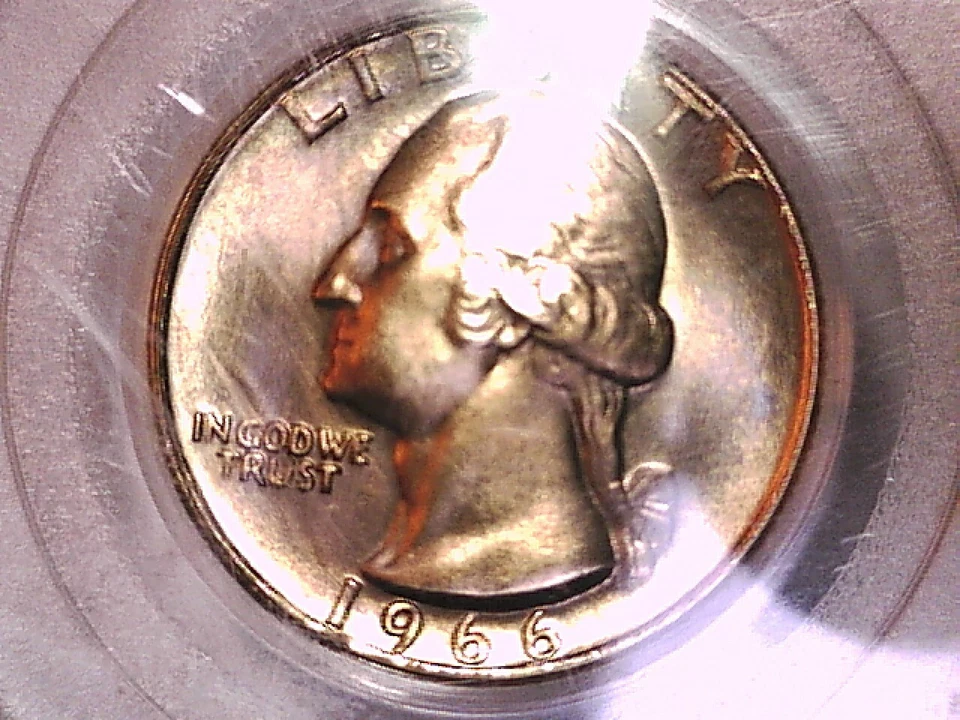 1966 P Washington Quarter PCGS MS 67 SMS 2831778 Lightly Toned - Image 4 of 4